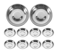 Artibetter Set 10 Piatti di Salsa in Acciaio Inossidabile 10 Cm, Piattini da Antipasto e Condimenti Resistenti al Calore per Uso Domestico, Feste e Ristorazione, Facili da Pulire