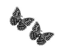 Artibetter Set 2 Anelli da Dito Vintage Farfalla in Rame Nero, Eleganti e Regolabili, senza Bave e Resistenti alla Ruggine, per Occasioni Speciali