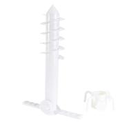 Artibetter Set 2 Pezzi Ancoraggio per Ombrellone da Spiaggia in ABS Bianco Accessorio Fissaggio a Terra a 5 Rotazioni e Ganci a 4 Punte Resistente al Vento per Uso Spiaggia e Giardino
