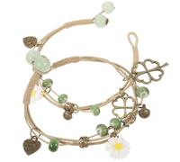 Artibetter Set 2 Pezzi Bracciali Donna Vintage in Materiale Sintetico, Stile Etnico e Chic, Resistente e Non Facile da Rompere, per Anniversari e Capodanno