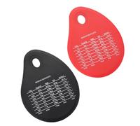 Artibetter Set 2 Pezzi Raschietti per Impasto a Goccia Scala Palette da Cucina in Silicone con Morsetto Interno in Acciaio Resistente Utensili Multifunzionali per Mescolare Tagliare e