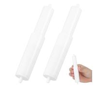 Artibetter Set 2 Rulli Porta Carta Igienica in Plastica Bobina Retrattile e Molla, Asta Porta Fazzoletti Compatibile per Bagno, Cucina e Uso Alberghiero