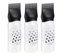 Artibetter Set 3 Pezzi Flaconi per Tintura Chioma con Pettine Applicatore, Superficie Liscia e Distribuzione Uniforme del Colore, per Uso in Salone e Negozio