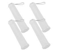 Artibetter Set 4 Astucci Telescopici Trasparenti in Plastica per Pennelli e Strumenti Artistici, Tubo Regolabile da 25,5 a 38 Cm, per Organizzare e Identificare Facilmente in Atelier