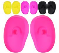 Artibetter Set 4 Paia Protezioni per Orecchie in Silicone Riutilizzabili Impermeabili Resistenti al Calore per Uso Personale a Casa Durante la Colorazione dei Chioma