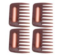 Artibetter Set 4 Pettini da per Uomo in Plastica Robusta, Pettine Modellante a Denti Larghi per Styling Professionale e Viaggio, Pettine per Chioma da Parrucchiere Multifunzione