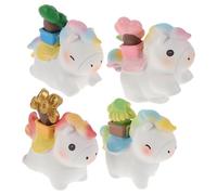 Artibetter Set 4 Statuette di Cavalli in Resina Artigianali Mini Figure Decorative per Micro Paesaggi e Decorazione Casa Ornamenti Portatili per Scrivania Ufficio e Feste