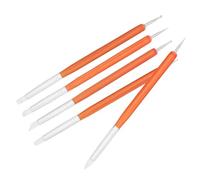 Artibetter Set 5 Pezzi Penne in Silicone Doppio per Scolpire Argilla Manico in Legno Ergonomico Strumenti per Modellare Ceramica e Punteggiare Dettagli Accessori Leggeri per Artigianato