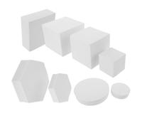 Artibetter Set 8 Oggetti di Scena Tridimensionali in Schiuma Bianca, Cubi Geometrici e Forme Solide per Fotografia, Decorazioni per Casa e Studio Fotografico, Accessori per Posa