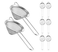 Artibetter Set 8 Pezzi Colini in Acciaio Inossidabile con Manico Conico, Resistente e Facile da Pulire, per Uso Professionale e Domestico, Colore Argento