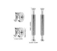 Artibetter Set da 10 Bulloni di Bloccaggio a Camma per Mobili con Connettore Doppia Testa 3 in 1 in Ferro Viti per Pannelli di Mobili con Ruota Eccentrica Regolabile Accessori per