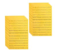 ARTIBETTER Set da 20 Etichette Adesive Gialle per Chiavi a Bussola Adesivi Rotondi Codice Colore per Organizzazione Cassetta Attrezzi Etichette per Identificazione Dimensioni Utensili in