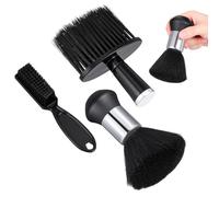 Artibetter Set da 3 Spazzole per Pulizia Chioma Rotti e Spolverino Collo da, Spazzola per Tosatrice Resistente in Plastica, Strumento Leggero per Saloni e Uso Professionale