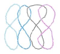 Artibetter Set da 4 Bracciali Cavigliera Perline in Vetro che Brillano al Buio, Comodi e Decorativi per Ragazze, per Uso Quotidiano e Compleanni