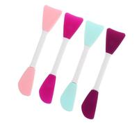 Artibetter Set di 4 Strumenti Applicatori in Silicone per Maschere Facciali, Doppia Testa, senza Deformazione, Portatile, per Applicare Creme e Fanghi Viso Colore Casuale