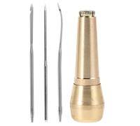 Artibetter Set di Aghi per Punteruolo Manico in Rame, Strumento per Cucire la Pelle, Kit di Strumenti la Riparazione delle Scarpe, Perforatrice per Cucire Scarpe, Adatto per Riparazioni