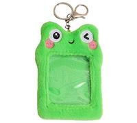 Artibetter Set Di Carte Rana Cartone Animato Chiave Manica Delle Carte Protettore Titolari Porta Della Carta D'identità Coperture Carino Forma Piccolo Copertina Bustine Carte Peluche Verde