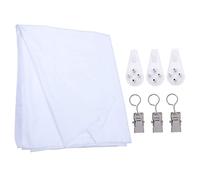 Artibetter Sfondo Fotografico in Bianco Sfondo Tinta Unita per Ritratti e Riprese Video Include Clip e Chiodi e Lavabile per Facile Utilizzo e Conservazione