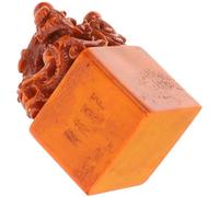 Artibetter Sigillo in Pietra Naturale Arancione per Incisione Fai da Te, Facile da Usare, per Arte Calligrafica e Incisione a Mano