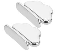 Artibetter Sollevatore Nuvola Coprisedile WC 2 a e Silicone Pezzi Le in Argento Leggero, Maniglia Mani Sagomata Forma Mantenere Pulite e Sicure Ufficio e Hotel