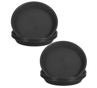 Artibetter Sottovasi per Piante in Plastica Nera Spessa Set da 10 Pezzi 25 CM Piatti da Vaso Resistenti e Raccogli Gocce per Balconi Spazi Esterni e Interni Vassoi Portafiori per Piante