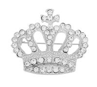 Artibetter Spilla a Corona da Donna Strass e Perle Spilla a Scialle in Lega di Zinco Accessorio Decorativo per Giacche e Cappotti e Abiti da Bavero per Eventi e Cerimonie