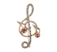 Artibetter Spilla Accessorio Versatile ed Elegante Cristalli Nota Musicale in Lega di Zinco Donna per Abiti e Completi, per Matrimoni e Feste