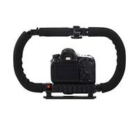 Artibetter Stabilizzatore per Fotocamera e Angolo, Materiale Plastico e Metallo, Impugnatura Ergonomica e 3 Porte Hot Shoe per Riprese Stabili