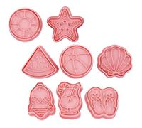 Artibetter Stampi per Biscotti Hawaiani in Silicone Creativi 8 Pezzi Resistenti e Facili da Pulire per Preparare Biscotti sulla Spiaggia