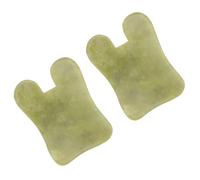 Artibetter Strumento Gua Sha Superficie Liscia e Resistente 2 in Jade Naturale per Massaggio Viso per Trattamenti di Bellezza