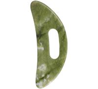 Artibetter Strumento per Massaggio Gua Sha in Jade Verde Superficie Levigata e Design Portatile per Collo e Arti, Massaggiatore Manuale per Viso Rilassante