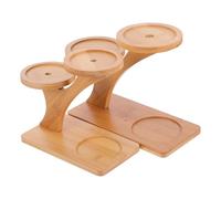 Artibetter Supporto per Piante in Bambù 2 Pezzi, Pratico e Facile da Pulire, Base per Piccoli Vasi da Fiori per Balcone e Giardino Design Semplice e Originale