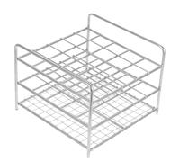 ARTIBETTER Supporto per Provette da Laboratorio a 25 Fori in Acciaio Inox | Struttura a Tre Livelli, Colore Argento, per Collegi e Imprese Industriali e Minerarie
