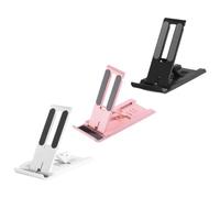 Artibetter Supporto Pieghevole da Tavolo per Telefono 3 Pezzi e Tablet | ABS e Pc, Struttura Stabile e Portante, per Ufficio e Casa, Compatto e Facile da Riporre