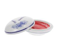 Artibetter Tampone per per Calligrafia in Ceramica Scatola Decorativa Tampone per per Pittura Cinese Adatto Carta