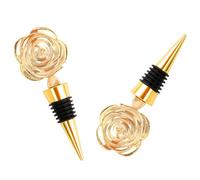 Artibetter Tappo per Bottiglia di Vino Creativo a Forma di Rosa in Lega Oro, Riutilizzabile e Affidabile, per Feste e Riunioni di Famiglia