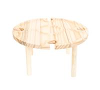 Artibetter Tavolo in Legno per Vino e Frutta, Portatile per Esterno | Uso per Festival del Vino e Spiaggia, Stile Semplice e Generoso, Colore Kaki, Spazio di Appoggio