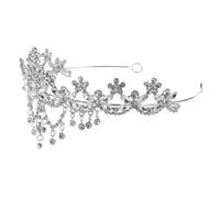 Artibetter Tiara Corona da Sposa Argento in Lega Design Barocco Elegante e Sofisticato, Accessorio per Matrimonio che Valorizza L'abito Nuziale la Cerimonia