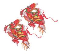 Artibetter Toppe per Cucire e Decorare Vestiti a Forma di Drago Rosse Decorative 2, Pratiche ed Eleganti per Abbigliamento e Borse