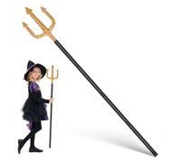 Artibetter Tridente da Diavolo Leggero e Resistente Nero in Plastica Accessorio Halloween per Adulti per Feste e Costumi di Carnevale