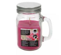 Articasa, Candela Profumata Rosa 40h in un Barattolo con Coperchio, Rosa