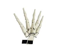 Articolare di Halloween Indossabile Con Scheletro Stampato 3D per Dita Scheletriche - Adatto per Tutte le Dita, Cosplay, Feste in Maschera (Bianco, Sinistra)