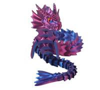 Articolated Dragon Toy - Flexible Joints Fidget Figure, Rotatable Movable Model with Smooth Segments | Stress Relieving Sensory Toy for Girls, Kids, Friends, Family, Office Desk Decor, Educational