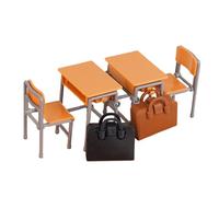 Articoli In Miniatura Per Case Delle Bambole,Set Tavolo e Sedie in Miniatura per Bambini - Modelli Di Aule Con Zaini, Scrivanie E Accessori Per Arredare Camerette Dei Bambini