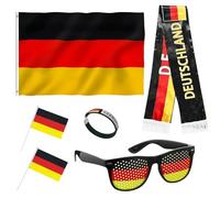 Articoli per fan della Germania, bandiera della Germania e bandiera della Germania per i mondiali 2026, ideale per la visione pubblica e le feste del mondo, feste in giardino, confezione con bandiera
