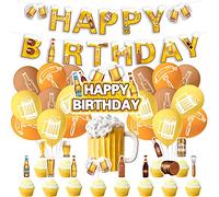 Articoli per feste di birra Decorazioni per feste di compleanno con birre e allegria, striscione di buon compleanno, decorazione per torte, topper per cupcake, donne, birre feste
