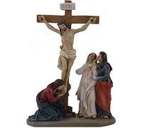 Articoli Religiosi by Paben Statua Calvario Crocifissione Gesù con Pie donne cm.16 in resina Presepe Pasquale