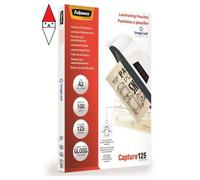 Pouches lucide 125 micron formato 303X426mm A3 Fellowes 53075 100pz