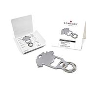 Articolo da regalo: ROMINOX - Attrezzo multifunzione a forma di palla da calcio, utilizzabile come portachiavi, 18 funzioni, in acciaio inox, con descrizione delle funzioni, da usare ai campionati europei e mondiali di calcio
