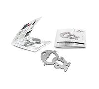 Articolo da regalo: ROMINOX - Attrezzo multifunzione a forma di piccolo genio, utilizzabile come portachiavi, 13 funzioni, in acciaio inox, con descrizione delle funzioni